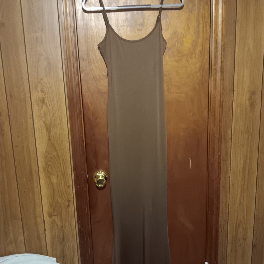 Elegant Brown Maxi Dress